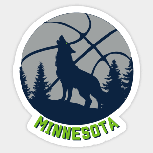 Minnesota Timberwolves "Wolf Outdoors" Basketball Sticker